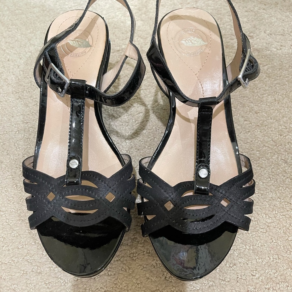 Nurture Black Patent Wedges